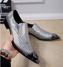 Nightclub Mens Casual Dress Leather Slip On Pointy Toe Wedding Party Shoes