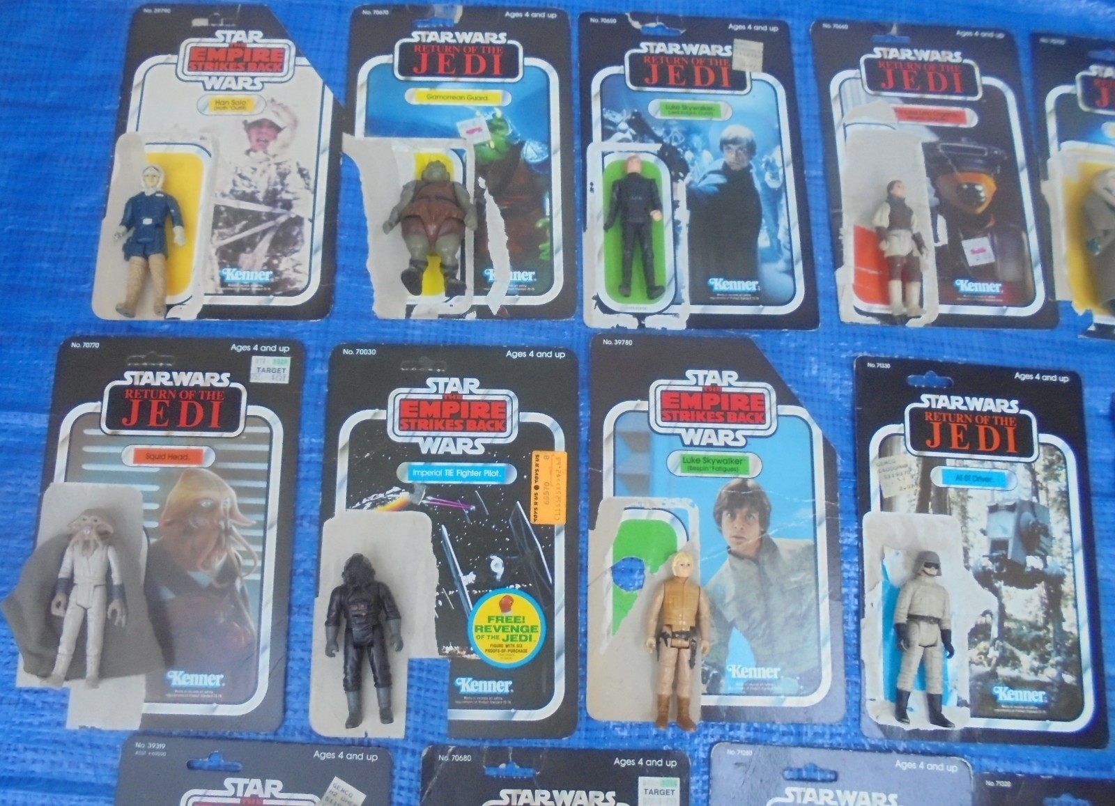Big Lot Original Kenner Star Wars Action Figures With Card Backs ESB ...