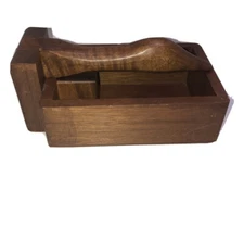 Vintage Nut Cracker Wood Duck Box Tool 10 x 6 x 4 1/2 