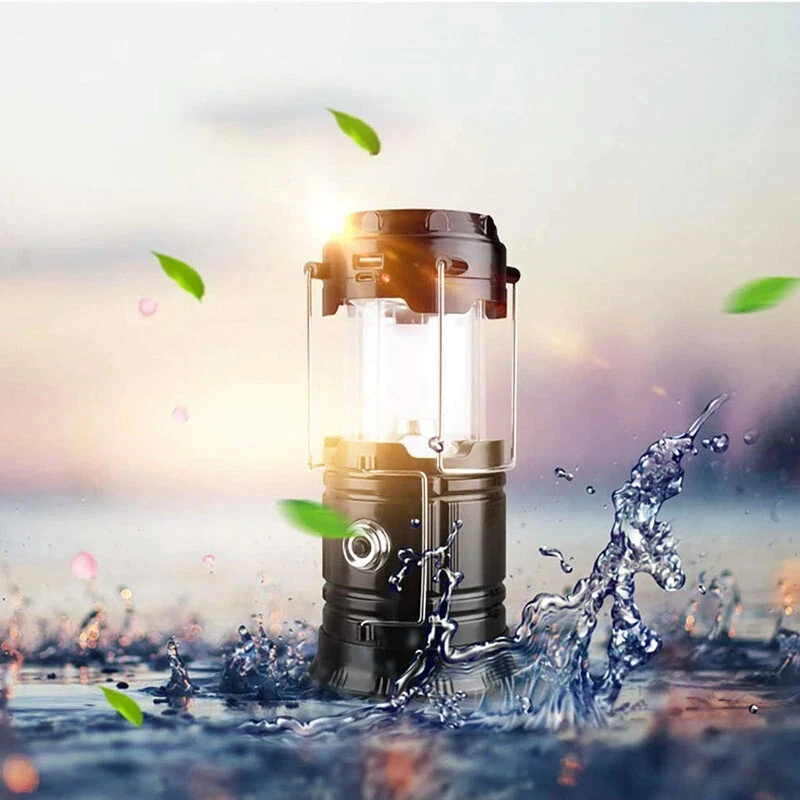 Akku LED Camping Lampe Mit Fernbedienung Outdoor Laterne Gartenleuchte
