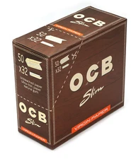 OCB VIRGIN King Size Slim UNBLEACHED Rolling paper - 1 box (total 1600 papers)