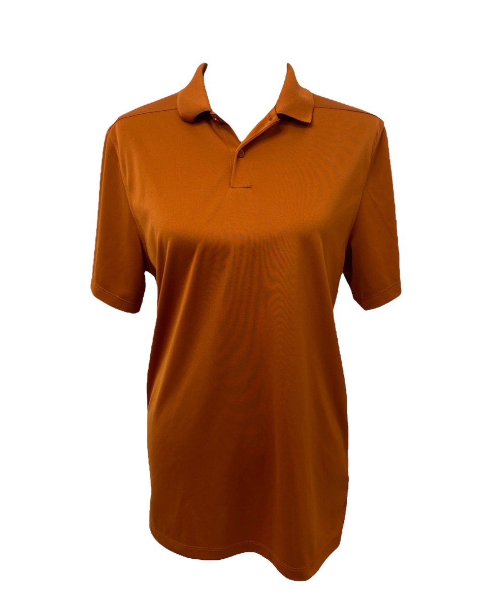 Men's Small Polo Shirt Nike Dri-Fit Burnt Orange Athletic Short