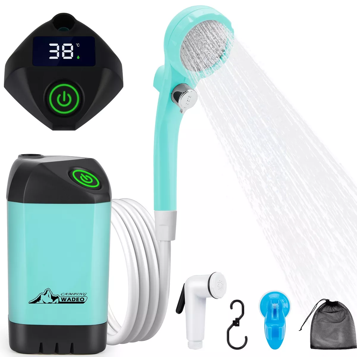 Portable Shower, Portable Camp Shower Pump with Rechargeable Battery, Portable  Shower for Camping, Portable Outdoor Shower Head for Camping, Hiking,  Traveling(+ Handheld Sprayer)