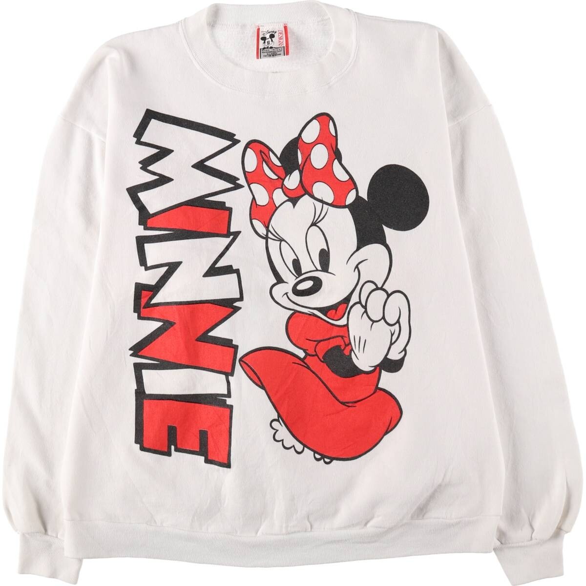 90'S Disney Mickey Mouse character sweatshirt, sweatshirt, made in USA, men's XL size, vintage polyester Blue type light blue Vintage Second Hand