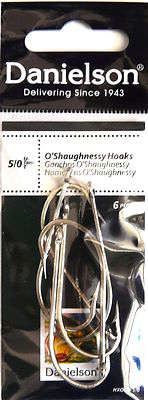 60 Danielson Nickel O'Shaughnessy Fish Fishing Hooks Size 5/0 HXOSN-5/0