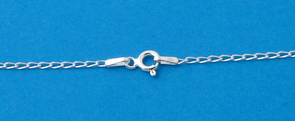 Collar de Cadena de Plata Esterlina Sólida 925 Todas las Longitudes Genuino Estampado Italia
