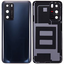 Replacement Back Cover With Camera Lens Compatible For Huawei P40 Black 
