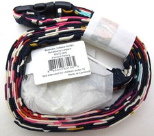 NWT VERA BRADLEY Cotton Break Away Lanyard Painted Paisley Silver Split KeyRing