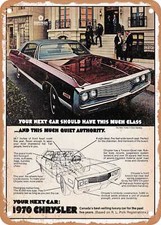 Metal Sign - 1970 Chrysler New Yorker Hardtop Vintage Ad