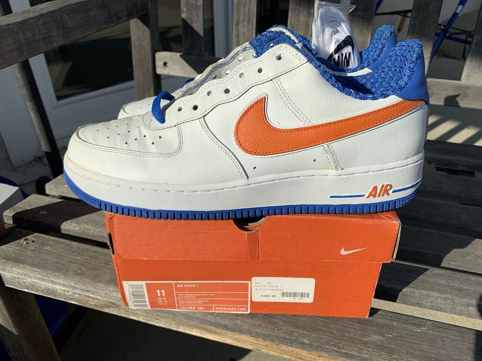 Nike Air Force 1 EURO Low Knicks Away NYC Sz 11 AF1 kith orange Blaze Co.Jp Mets