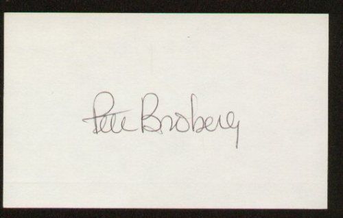 Max 45% OFF Peter Broberg signed autographed card index Cheap super special price 3x5 E1321