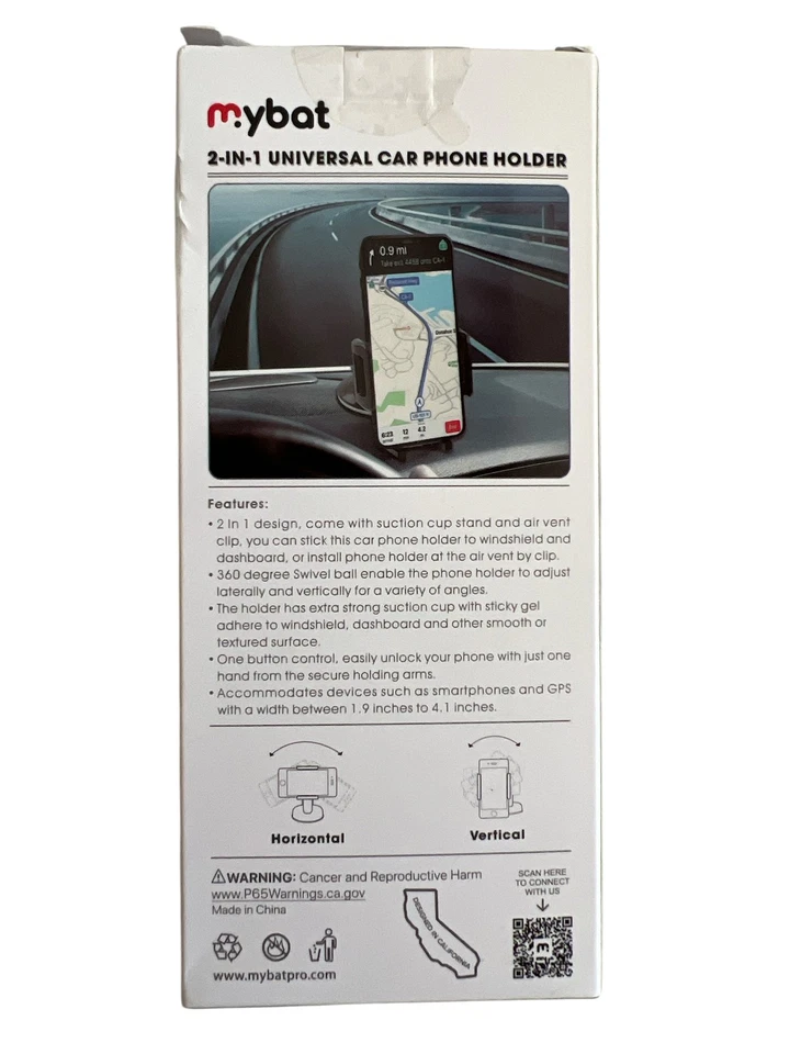 2-in-1 Car Mount Phone Holder Dashboard Suction Mount & Air Vent Phone Holder - Image 3 of 3