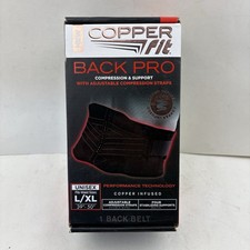 Open Box Copper Fit Back Pro Compression  Support With Adjustable Straps L / XL