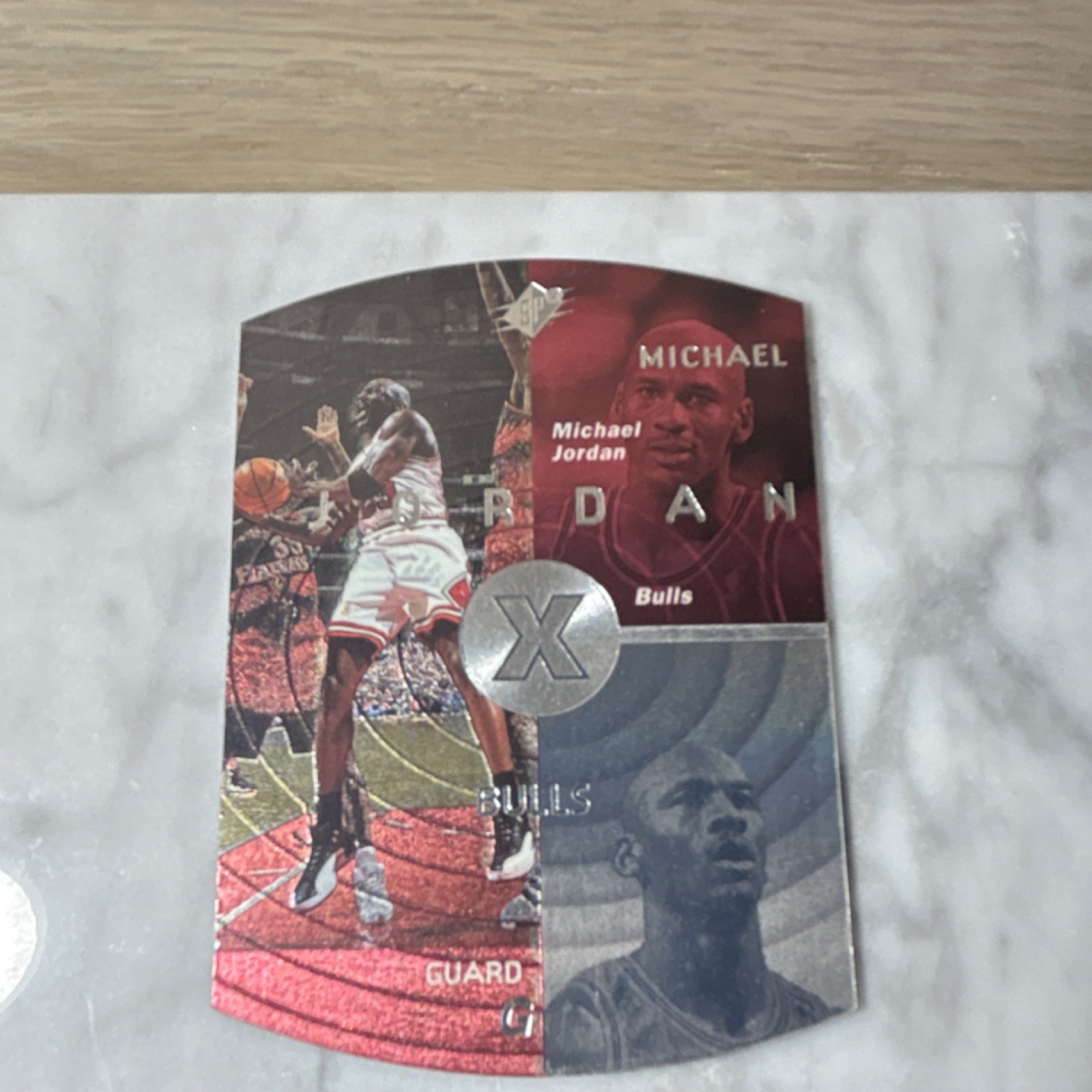 Upper Deck 1997-98 SPx Michael Jordan Chicago Bulls Die-Cut Card #6