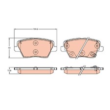 Satz Bremsbeläge Bremsklötze hinten für KIA Ceed CD Proceed Xceed | 24466981