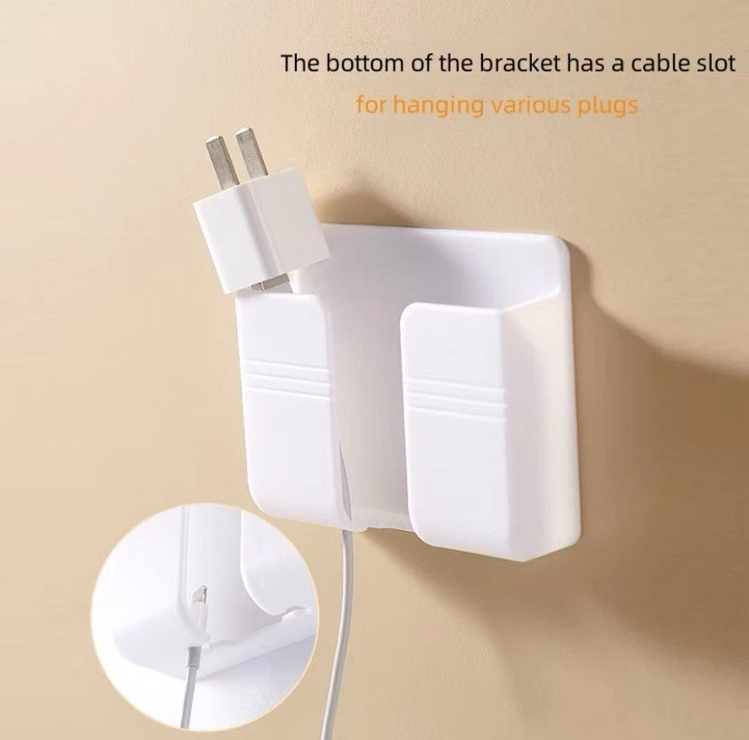 Wall Mounted Phone Holder For Charging, Universal Adhesive Stand For Smartphone - Image 2 of 4