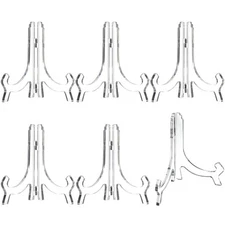 6 Pack 7 Inch Acrylic Easel Stand, Display Stand, Plate Stands for Display Photo