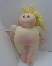 Vtg 1978 Signed Xavier Roberts Soft Sculptures CPK Blonde Hair Brown Eyes 16 in