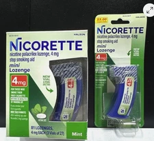 Nicorette Mini Nicotine Lozenges Stop Smoking Aid 4mg Mint Flavored Exp.01/2027