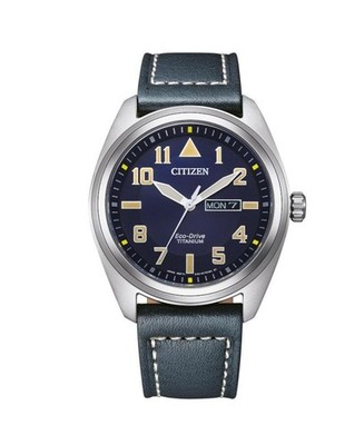 CITIZEN Men Analog Eco-Drive Casual Watch Classic Dress Blue Dial Waterproof Rou