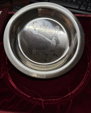 Norman Rockwell Silver Plate 'Trimming the Tree' Franklin Mint 1973 COA