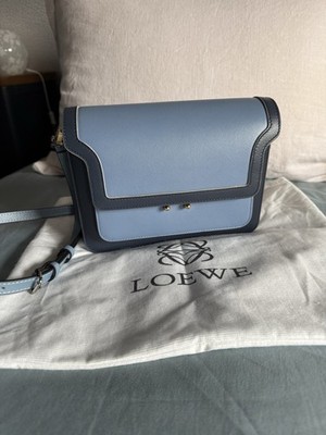 Marni Trunk Medium Blau Hellblau Saffiano Leder Coach Tasche Bag