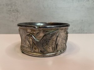 Vintage Silea Silver Wine Bottle Holder, Cork bottom insert, Ducks