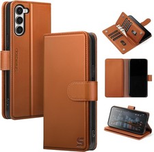 Samsung Galaxy S23 Plus Wallet Case with Card Holder, RFID Blocking PU Leather