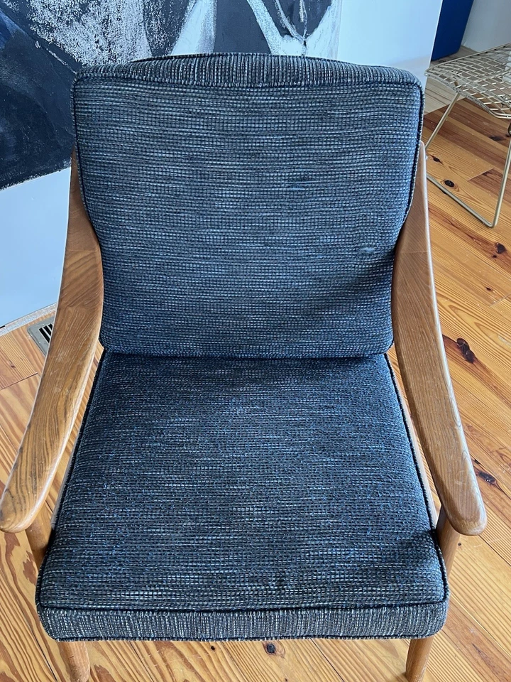 Sillón Arne Hovmand Olsen para P. Mikkelsen Mid Century de teca alrededor de 1950 Foto 3 de 4