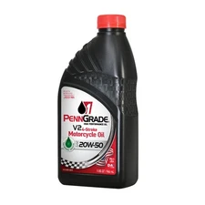 PennGrade 1 Conventional V2 4-Stroke Motorcycle Oil 71576, 20W50, 1 Quart