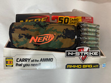 Nerf N-Strike 9" Ammo Bag Kit Camo Camouflage Green with 50 Camo Darts #Q