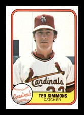 TED SIMMONS ⚾ 1981 Fleer Baseball #528 St. Louis Cardinals NM