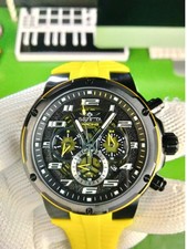 Invicta S1 Rally 50259 Men  s 49mm Black Yellow Silicone Racing Watch Quartz