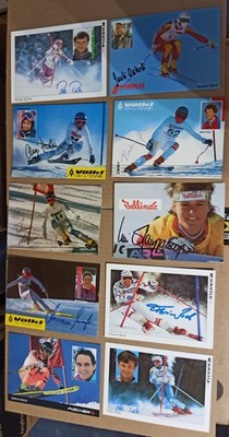 10x Autogramme Ski Alpine / Olympia 80er Jahre Original Signiert + K 2055