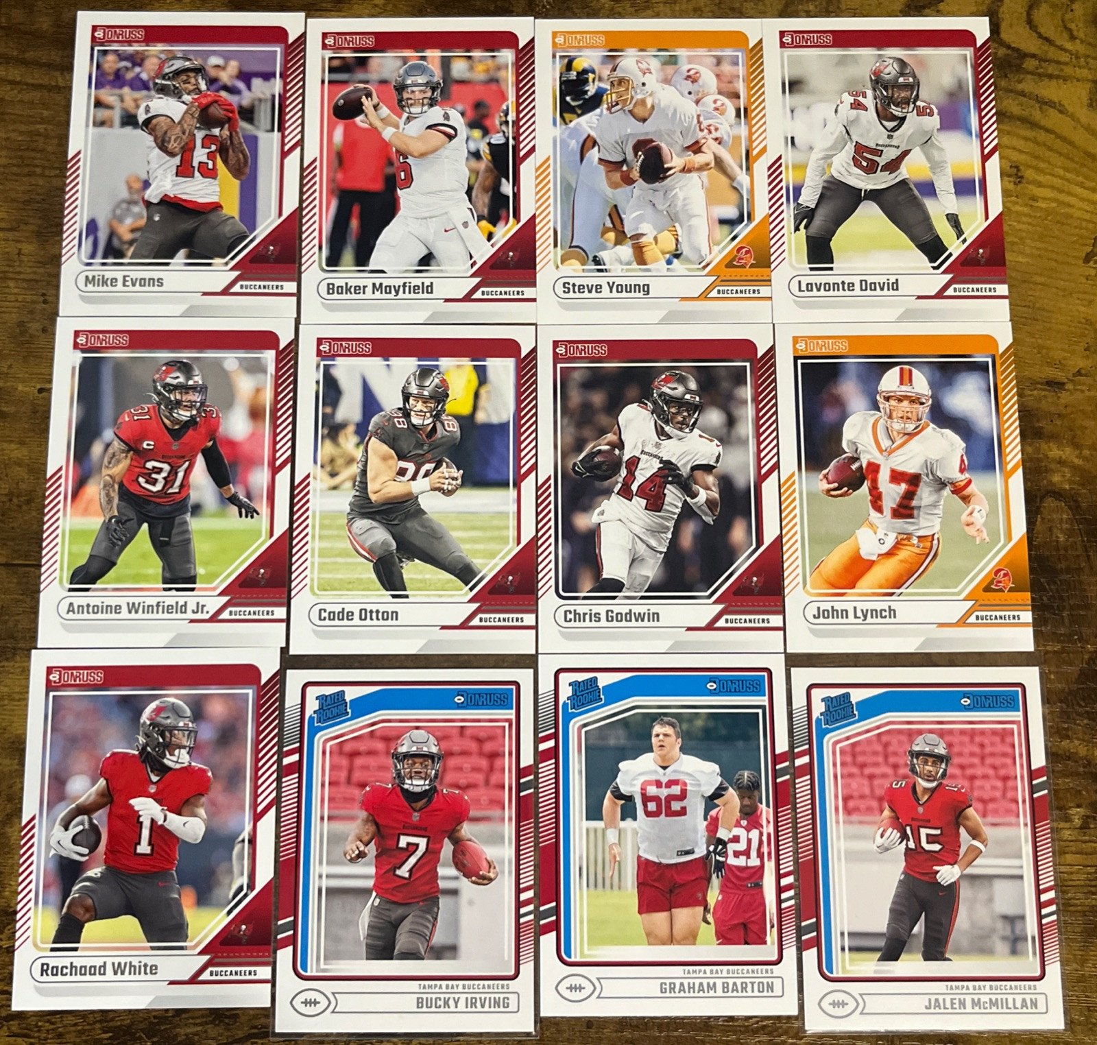 2024 DONRUSS TAMPA BAY BUCCANEERS COMPLETE TEAM SET 12 CARDS Bucky Baker Evans