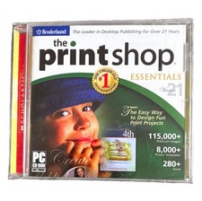 The Print Shop Essentials Version 21 PC CD-ROM Broderbund Scholastic Software
