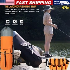 Fishing Rod Bag, Fishing Pole Carrier Case, Durable Oxford Fabric Fishing Bag