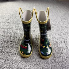 Hudson Baby Boots Kids Size 12 Green Rain Tra...
