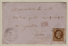France Classic: Beautiful Letter with Heavily Perforated Mi.No. 29a to Geneva.!