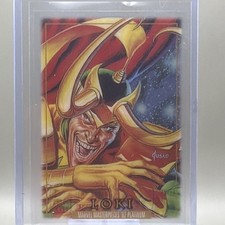 2024 Marvel Masterpieces '92 Platinum Loki Clear Cut Trading Card #50 SkyBox
