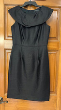 David Meister Black Sleeveless Sheath Business Cocktail Dress EUC Size 4