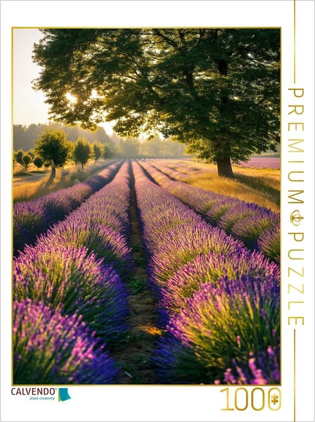 Calvendo Puzzle Lavender In The Gentle Rain | 1000 Pieces, Finished Size 25.2 ×-image