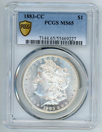 1883 CC VAM-5A Morgan Silver Dollar PCGS MS65