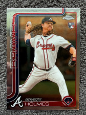 2025 TOPPS CHROME GRANT HOLMES ROOKIE ATLANTA BRAVES!!!