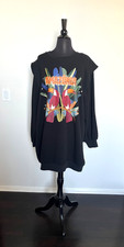 FARM Rio Dress L Amazonia Toucans Long Sleeve Graphic Sweater Dress