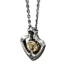 Mechanical Rotatable Gear Pendant Necklace, Retro Punk Men's Necklace