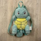 Vintage 90s Nintendo Pokemon Squirtle Bag w/ Straps Zipper Pocket Plastic Eyes