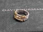 David Yurman Petite Helena Wrap Three Row Ring 18K Gold Diamond Band Size 7 — photo 2