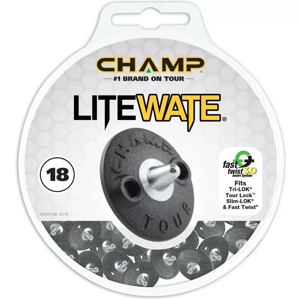 CHAMP LITE WATE METAL GOLF SPIKES / FOOTJOY Fast Twist® FITTING / 18 SPIKE PACK