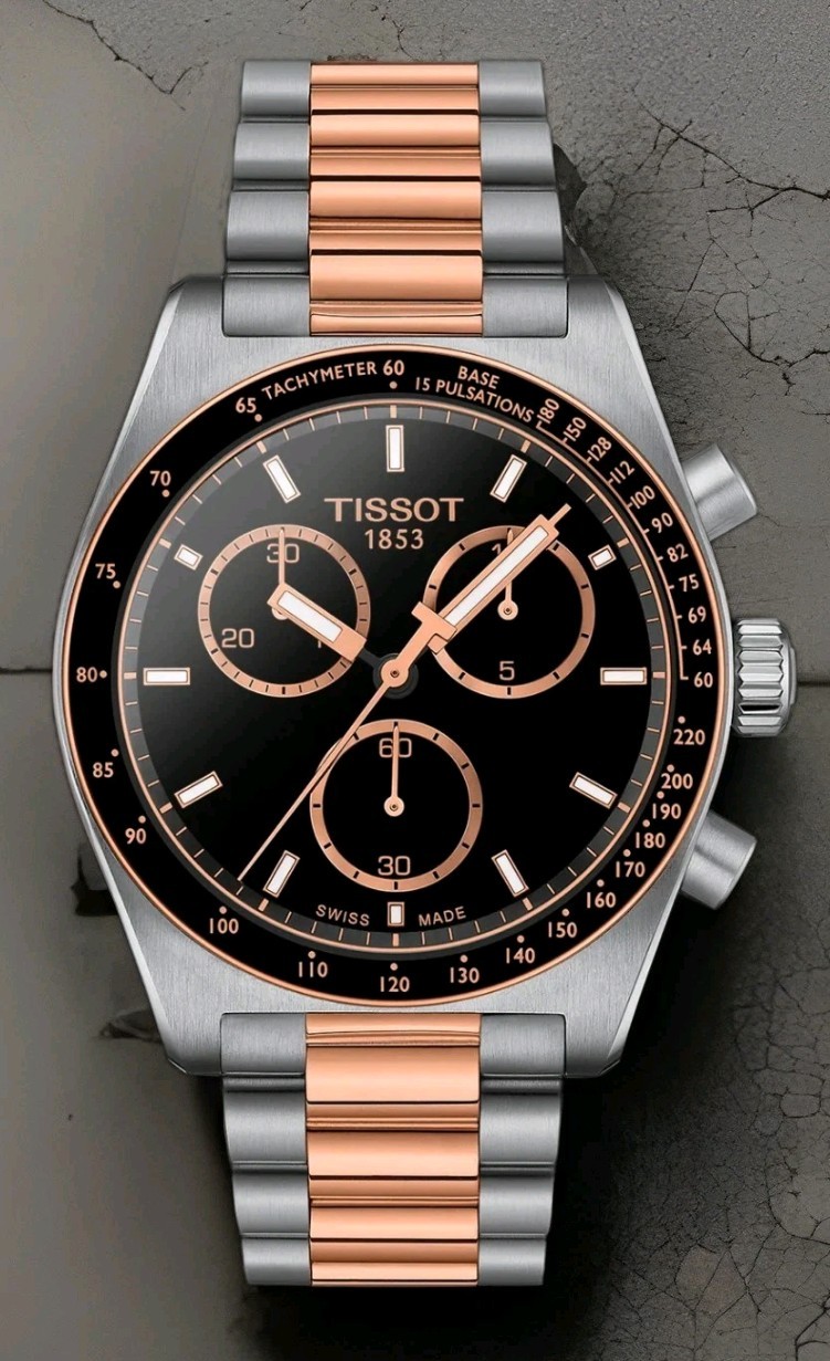 Tissot PR516 Chronograph Quartz 40mm Rose Gold Two-Tone Watch T149.417.22.051.01